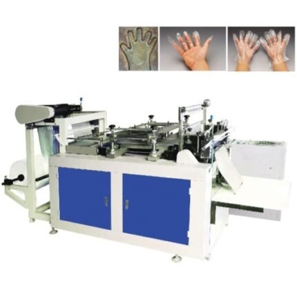 Máquina confeccionadora para fabricar guantes de plástico desechable